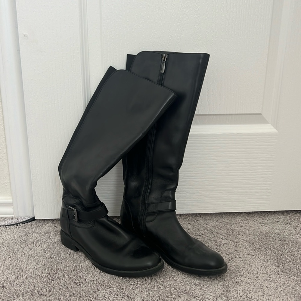 Waterproof Black leather blondo boots